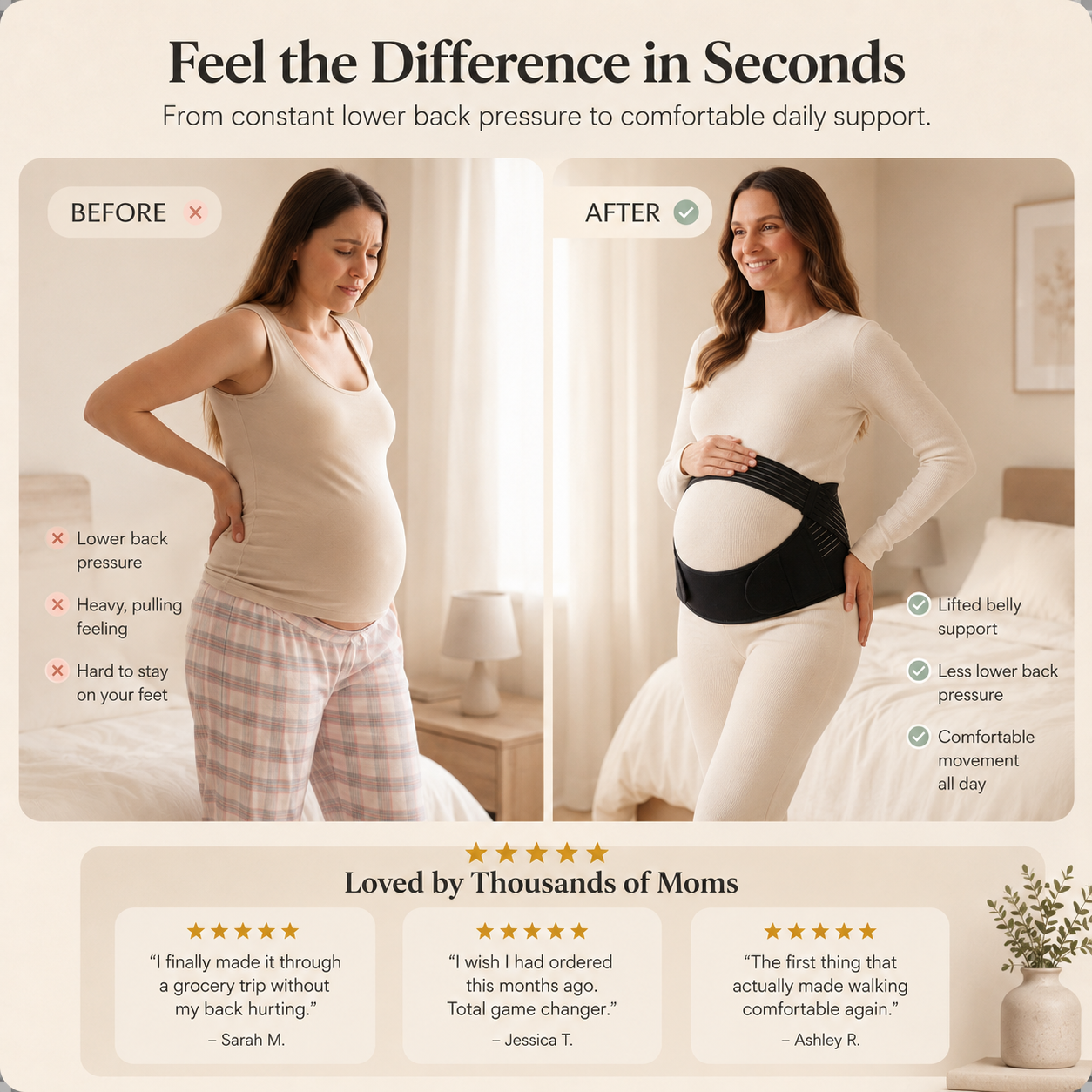 Pregnancy Support Belt - Belly & Back Relief