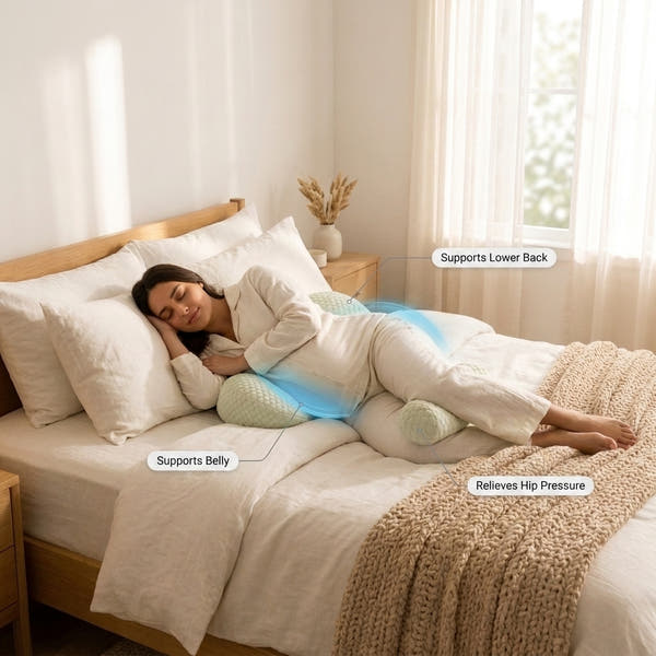 Adjustable Pregnancy Pillow – Better Sleep Without the Bulk